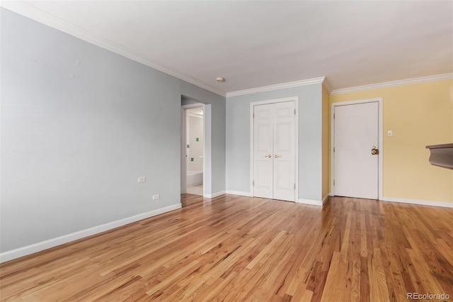 1450 Albion St Unit 204, Denver, CO 80220 - unfurnished room featuring light wood-type flooring and ornamental molding