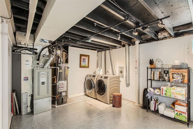 9146 W 89th Ct, Broomfield, CO 80021 - unfinished below grade area with washer and dryer, gas water heater, electric panel, and heating unit