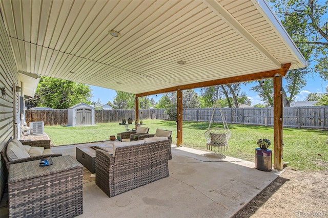 9146 W 89th Ct, Broomfield, CO 80021 - view of patio featuring central air condition unit and outdoor lounge area