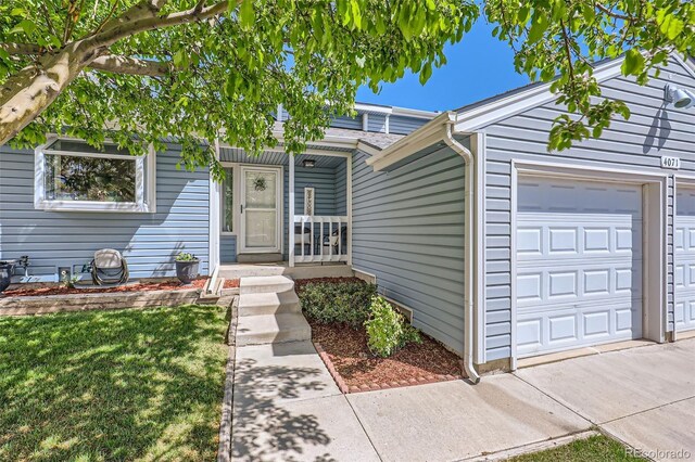 view of front of property with an attached garage