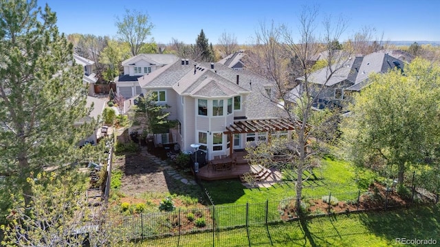 4059 Nevis St, Boulder, CO 80301 - rear view of property with a wooden deck