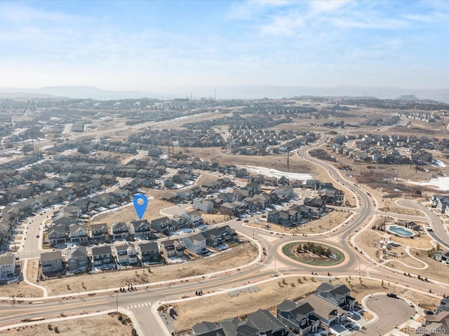 drone / aerial view with a residential view