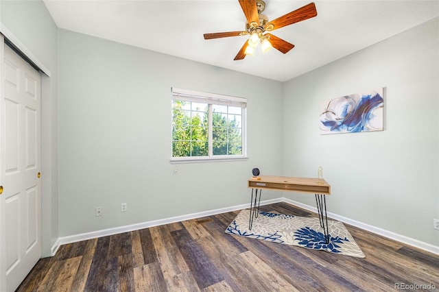 8199 Welby Rd Unit 4106, Denver, CO 80229 - office featuring wood finished floors and ceiling fan
