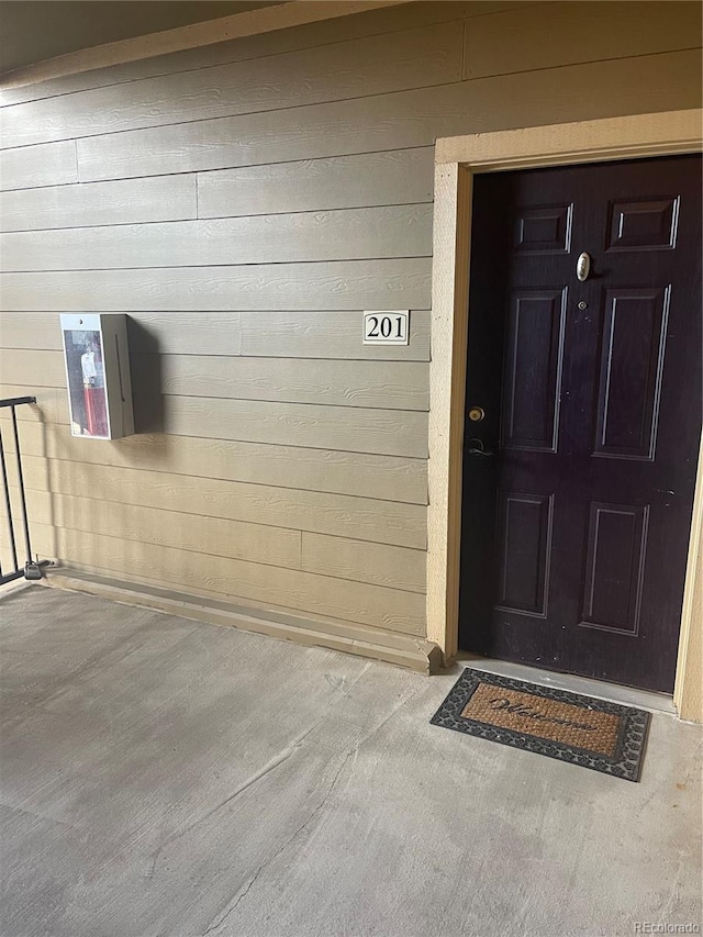 view of doorway to property