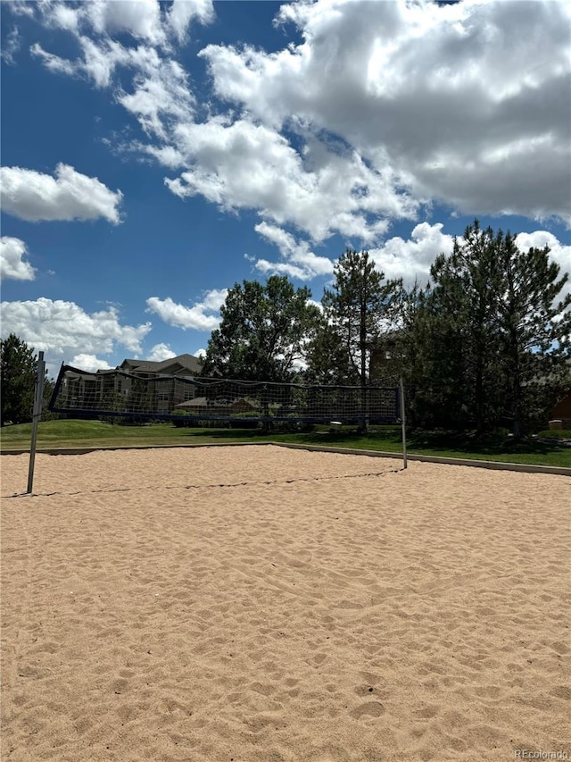 view of property's community featuring volleyball court