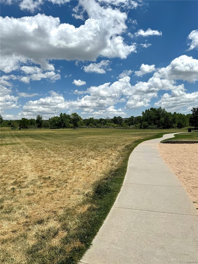 view of community with a lawn