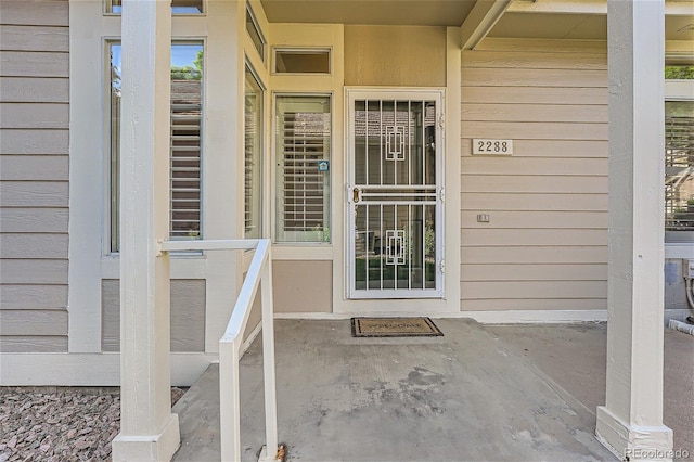 view of doorway to property