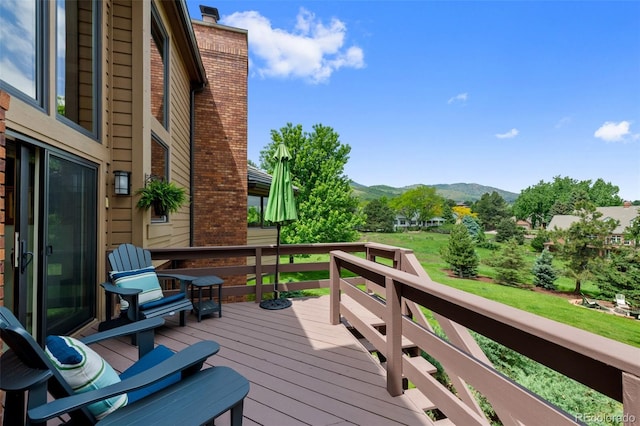 9 Red Fox Ln, Littleton, CO 80127 - deck featuring a mountain view