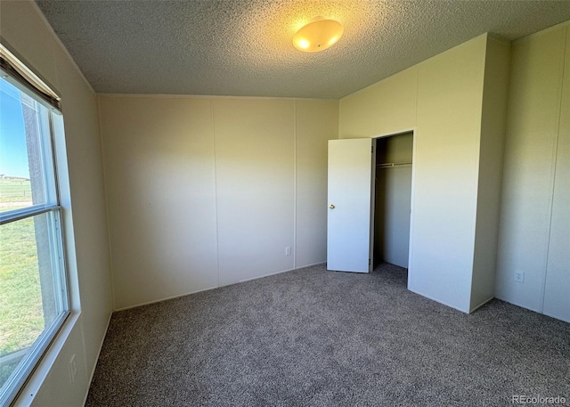 15125 Ewing Ct, Peyton, CO 80831 - unfurnished bedroom with multiple windows, carpet floors, a closet, and a textured ceiling