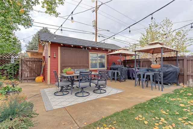 view of patio / terrace featuring grilling area