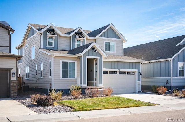 craftsman-style home featuring a garage