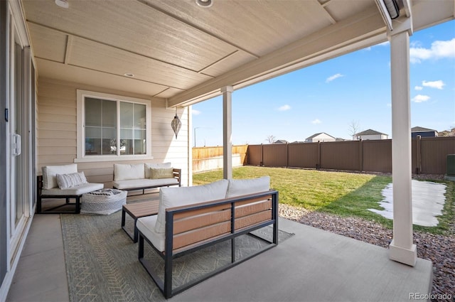 view of patio with outdoor lounge area