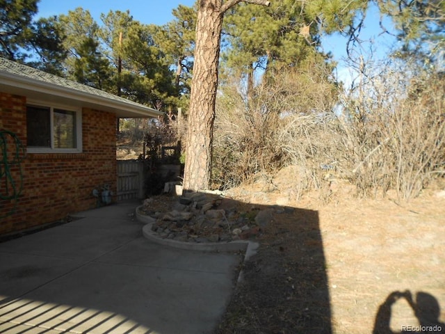 view of yard with a patio