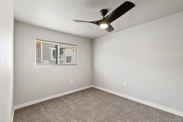 229-231 Crestone Ave, Colorado Springs, CO 80905 - carpeted spare room featuring a ceiling fan and baseboards