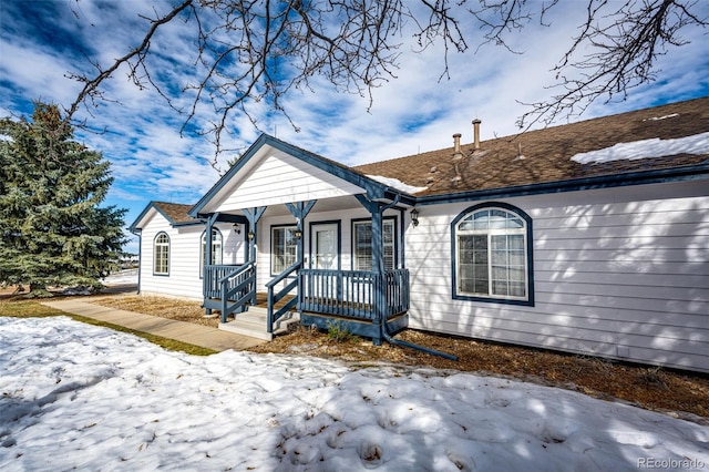 bungalow-style home featuring a porch