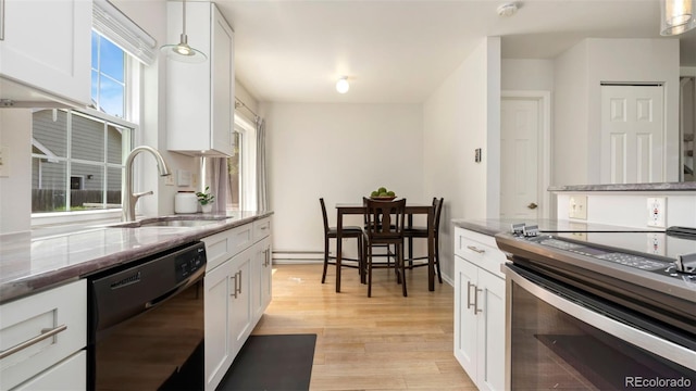2918 Silverplume Dr Unit C1, Fort Collins, CO 80526 - kitchen with stainless steel range with electric cooktop, dishwasher, light stone countertops, and white cabinets