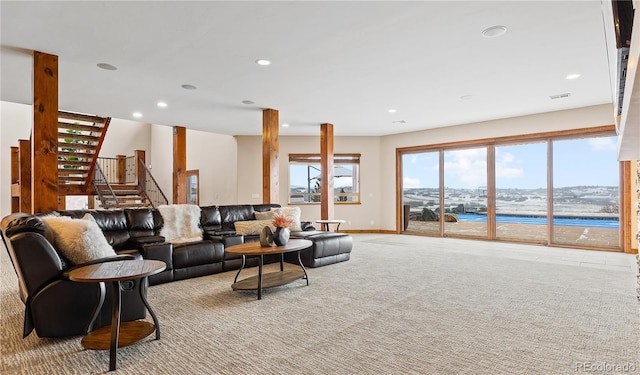 view of carpeted living room