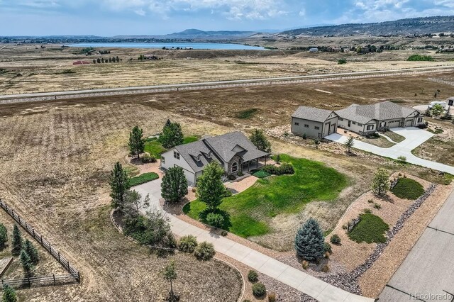 aerial view featuring a rural view