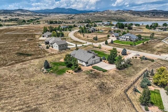 bird's eye view featuring a mountain view