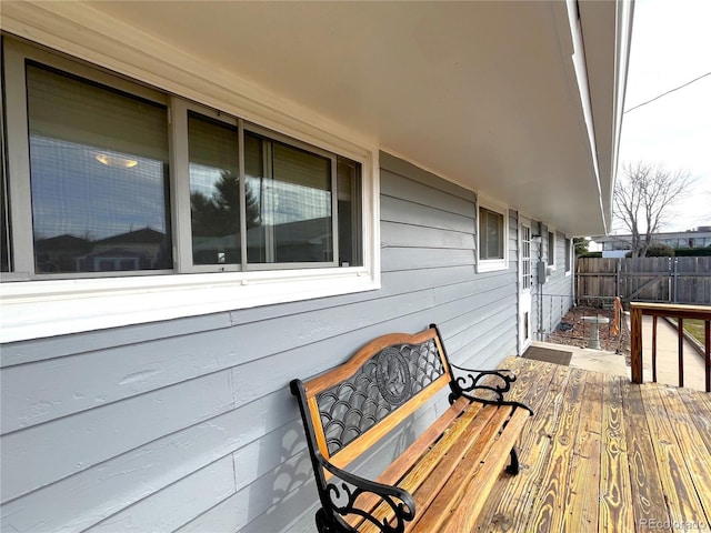 wooden deck with fence