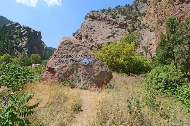 details with a mountain view