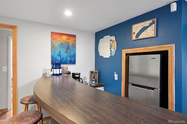 interior space with wet bar