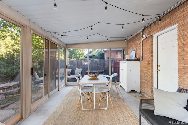 view of sunroom