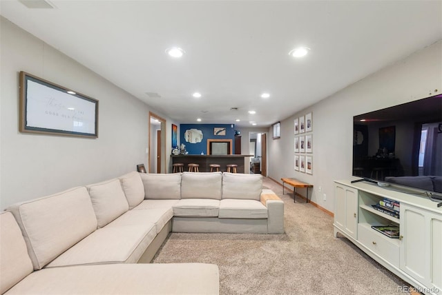 view of carpeted living room