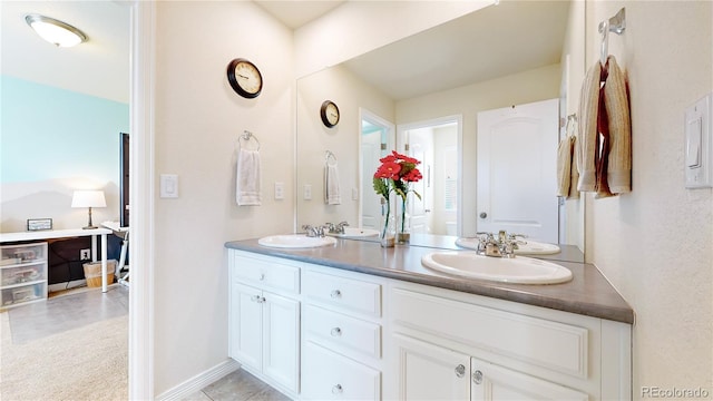 bathroom with vanity