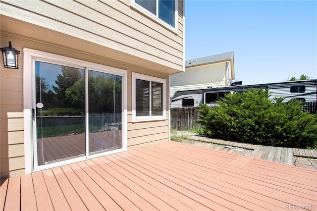 wooden deck with fence