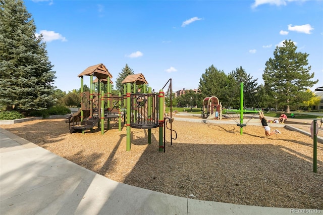 view of jungle gym