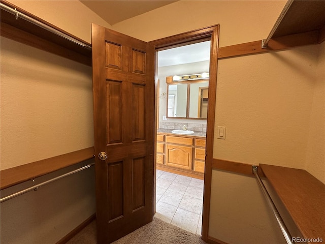 walk in closet with sink