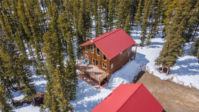 344 Puma Pl, Fairplay, CO 80440 - view of snowy aerial view