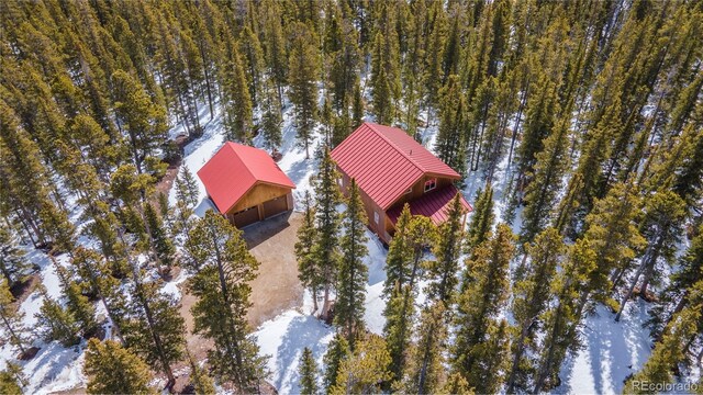 344 Puma Pl, Fairplay, CO 80440 - view of snowy aerial view