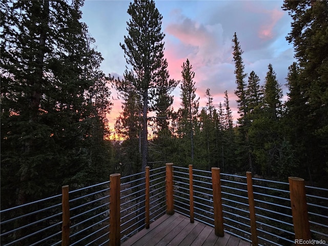 344 Puma Pl, Fairplay, CO 80440 - view of deck at dusk