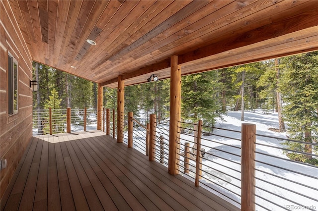 344 Puma Pl, Fairplay, CO 80440 - deck featuring view of wooded area