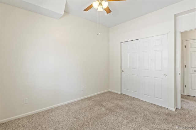 10784 W 63rd Pl Unit 205, Arvada, CO 80004 - unfurnished bedroom featuring light colored carpet, a closet, and a ceiling fan