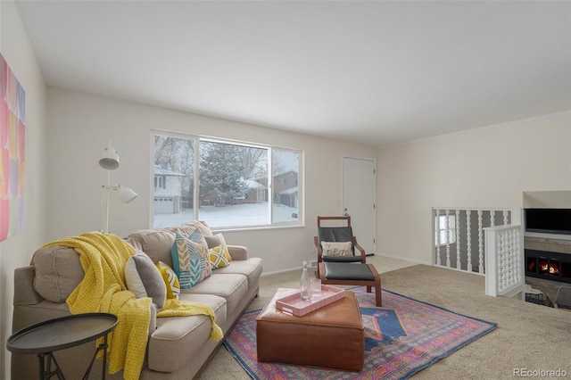 view of carpeted living room