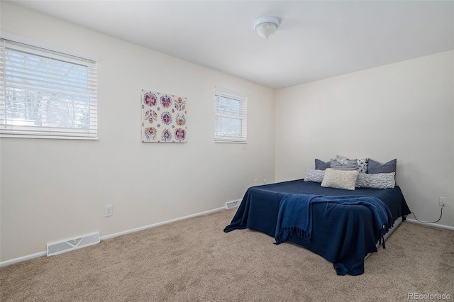 bedroom with carpet floors