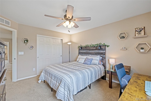 9530 Gray St, Westminster, CO 80031 - bedroom featuring carpet, a closet, a ceiling fan, and a desk