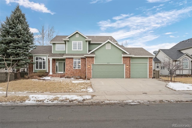 view of front of home featuring a garage