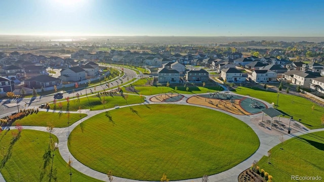 aerial perspective of suburban area