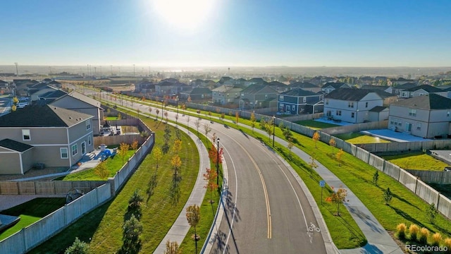 aerial view of residential area