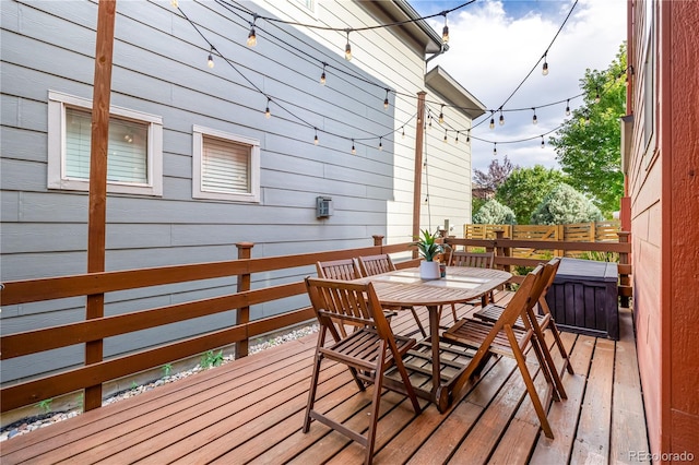 view of wooden deck