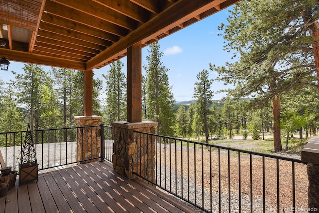 view of wooden terrace