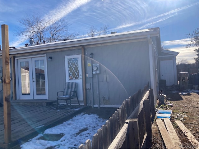1103 Stage Dr, Fort Lupton, CO 80621 - back of house with french doors and a wooden deck