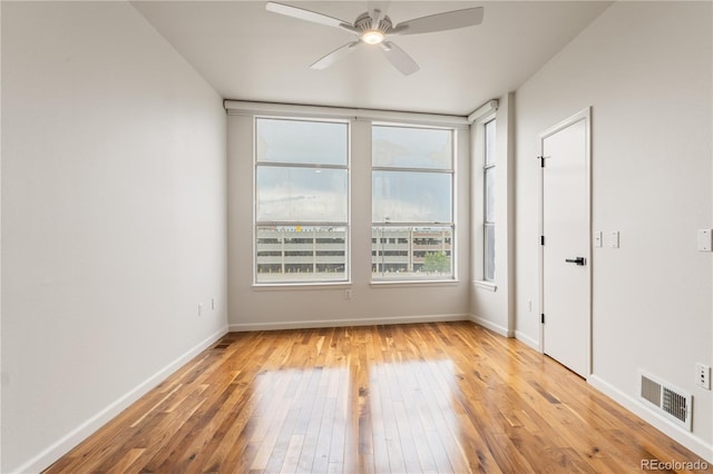 2680 Blake St Unit 4, Denver, CO 80205 - unfurnished room with light wood-style flooring and a ceiling fan
