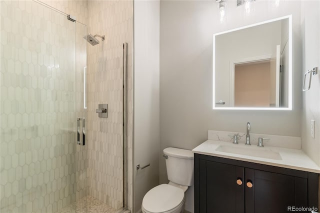 2680 Blake St Unit 4, Denver, CO 80205 - bathroom with a stall shower and vanity