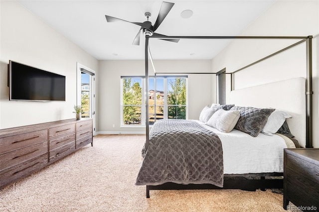 6589 Canyonpoint Rd, Castle Pines, CO 80108 - carpeted bedroom featuring ceiling fan and baseboards