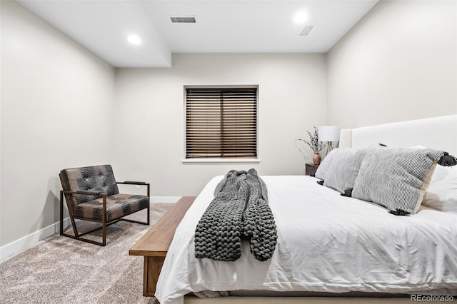 6589 Canyonpoint Rd, Castle Pines, CO 80108 - carpeted bedroom with baseboards, visible vents, and recessed lighting
